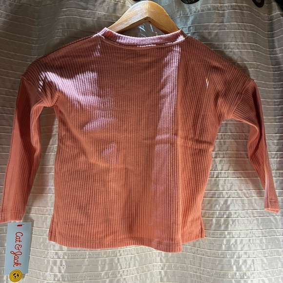 Target Pink Ribbed Long Sleeve Tee - Picture 2 of 4